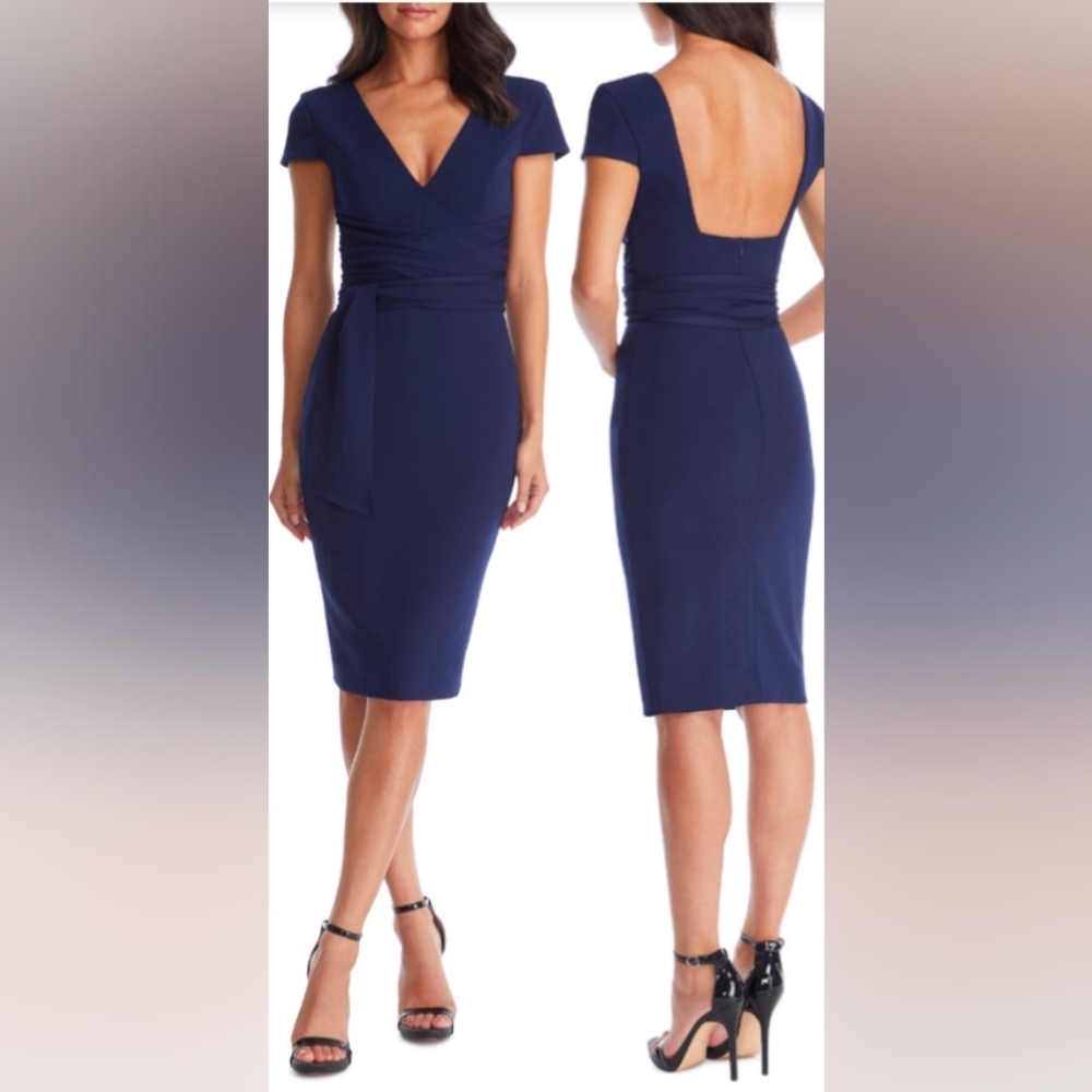 NWT Dress the Population (Nordstrom) DANA Dress in Navy US women's size S (4-6)